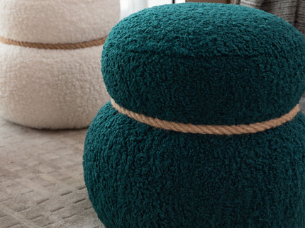 Snowman Stool With Cushion And Solid Wood Frame