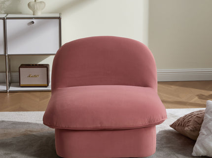 Pumpkin Shaped Swivel Accent Chair, 360 Degree Rotation For Living Room