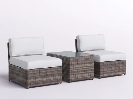Modern Wicker Outdoor Seating Set With Cushions