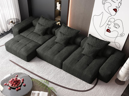 Modern Oversized Diy Combination, Modular Sectional Sofa With Pillows