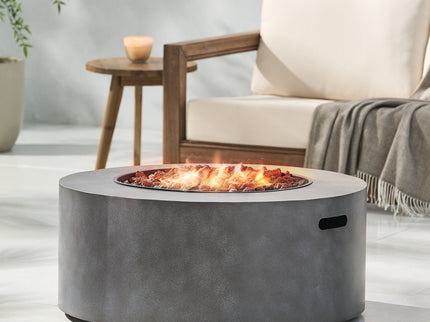 Round Iron Fire Pit With 40, 000 Btu