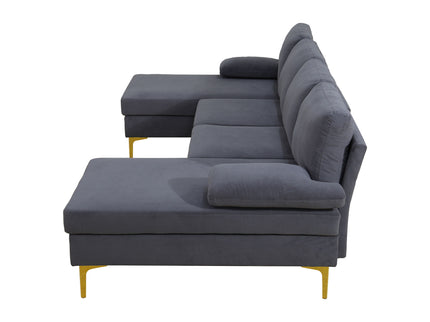 U - Shaped Sectional Sofa With Double Chaise