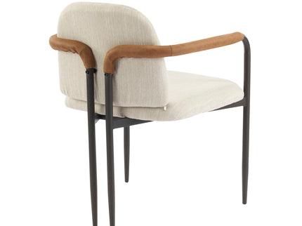 Modern Dining Chair Set With Durable Iron Frame And Comfortable Fabric Upholstery