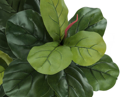 47" Tall, Artificial Plant, Fiddle Tree, Indoor, Faux, Fake, Floor, Greenery, Potted, Real Touch, Decorative - Green / Black