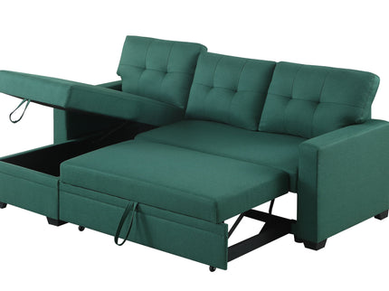 Upholstered Pull Out Sectional Sofa With Chaise
