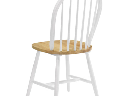 Greer - 5 Piece Dining Set With Drop Down Leaf Table And Curved Back Chairs - White