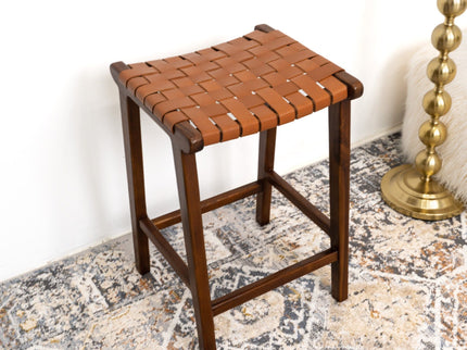 James - Mid-Century Modern Genuine Counter Stool