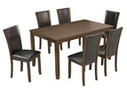 Dark Brown / 7 Pc. Table, 6 Chairs