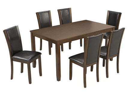 Dining Table Set With Upholstered Chairs, Rectangular Dining Table Set