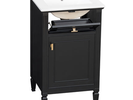 Bathroom Vanity With Sink, Adjustable Shelf, Tilt-Out Drawer