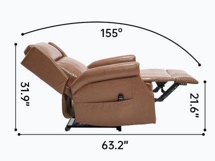 Manual Recliner Chair  With Heavy Duty Motion Mechanism, 8 Vibrating Nodes And 3 Massage Modes For Living Room