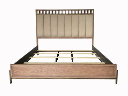 Elegant Design Upholstered And Strap Panel Bed