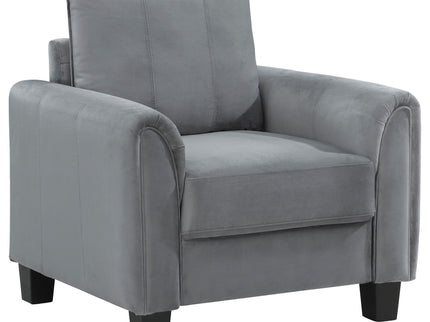 Dixon - Upholstered Rolled Arm Accent Chair - Gray