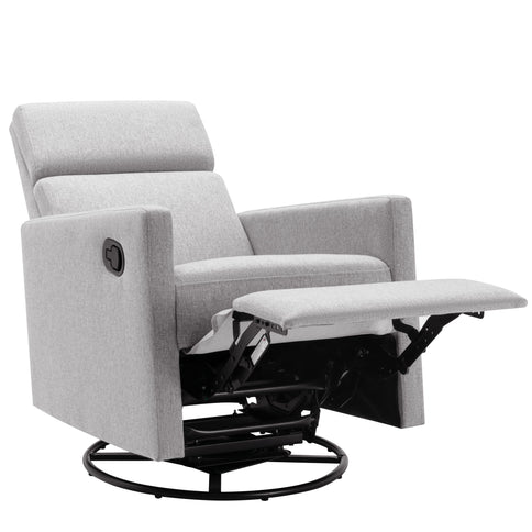 Modern Upholstered Rocker Nursery Chair Seating Glider Swivel Recliner Chair