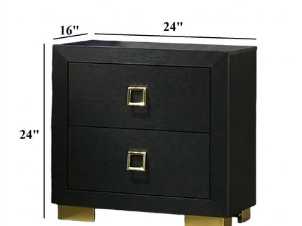 Nightstand, Bedside Table - Black