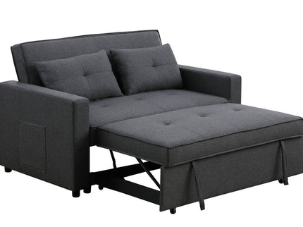Zoey - Convertible Sleeper Loveseat With Side Pocket
