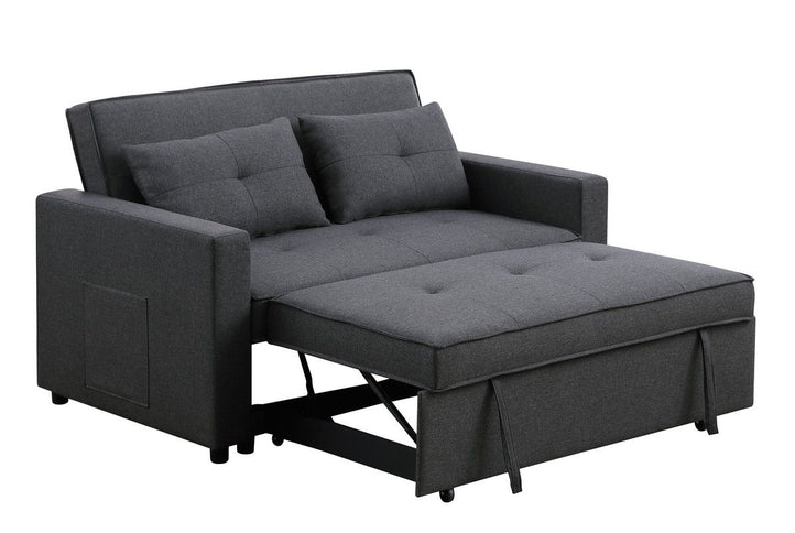 Zoey - Convertible Sleeper Loveseat With Side Pocket