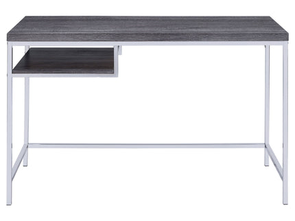 Rectangular Writing Desk, Compact Size For Home Office - Gray