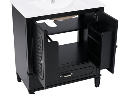 Bathroom Vanity With Sink, Soft Closing Door, Multi Functional Storage