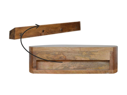 Wall Mounted Rounded Nightstand - Oak