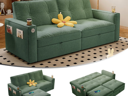 2 In 1 Convertible Sofa Bed For Living Rooms
