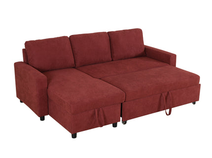 L - Shaped Convertible Sofa Bed With Storage Chaise