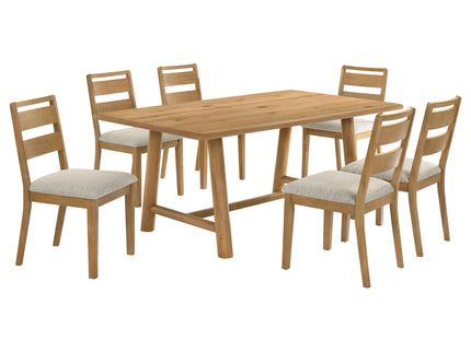 Lytton - 7 Piece Dining Set - Brown Oak