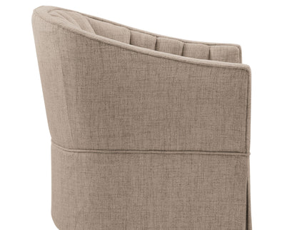 Solitude - Skirted Swivel Accent Chair With Hemp Like