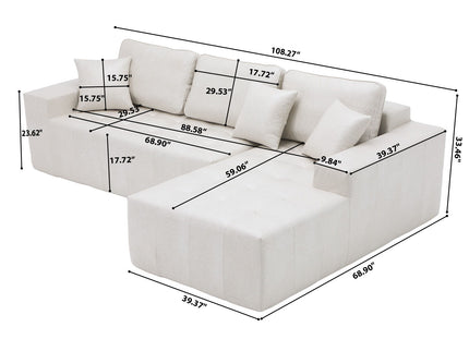 L - Shaped Corner Chaise Sofa Bed