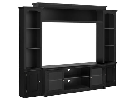All-In-One TV Stand With Bookcase For TVs Up To 65"