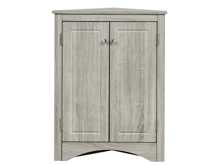 Triangle Bathroom Storage Cabinet With Adjustable Shelves, Freestanding Floor Cabinet For Home Kitchen