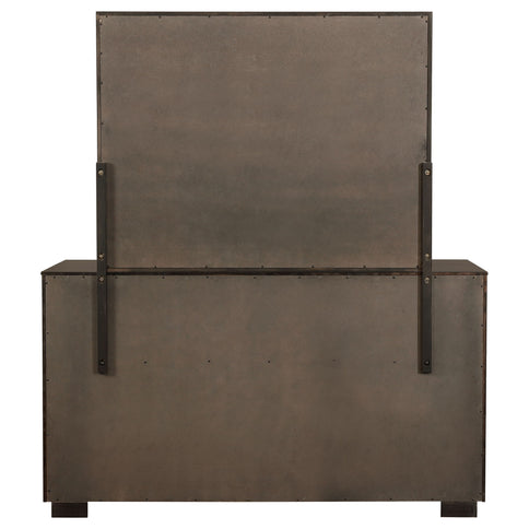 Prescott - 8 Drawer Dresser With Mirror - Smoked Peppercorn Brown