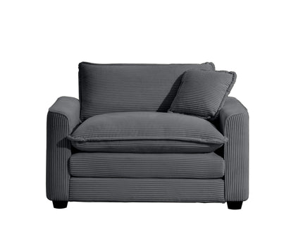 Modern Classic Fabric Single Chair Deep Seat Sofa With Pillow