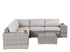 Gray / 2 Pc. L-Shaped Sectional, Table