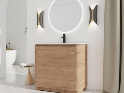 Freestanding Bathroom Vanity With Sink & 2 Soft Close Doors