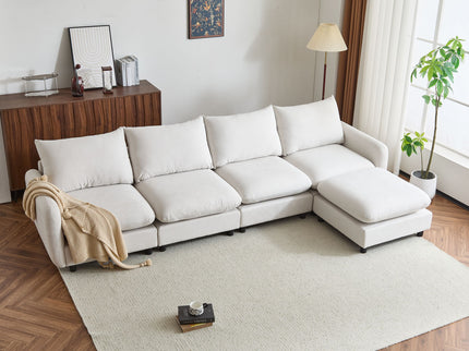 Oversize Modular Free Combination Sectional Sofa Couch With Ottoman For Living Room