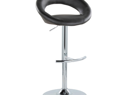 Posh - Contemporary Adjustable Barstool With Swivel With Rounded T Footrest (Set of 2)