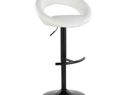 Posh - Contemporary Adjustable Barstool With Swivel & Rounded T Footrest (Set of 2)