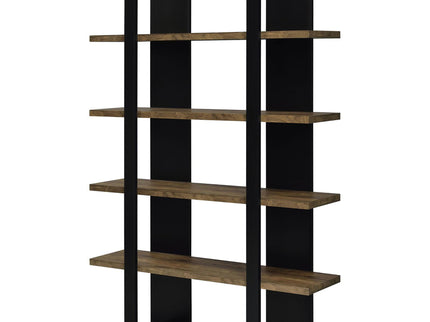 Mystrene - 4 Shelf Bookcase With Open Shelving Design - Black