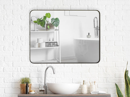 Wall Mirror Rectangular Mirror Metal Framed Mirror Vanity Mirror Dressing Mirror, For Bathroom, Living Room, Bedroom
