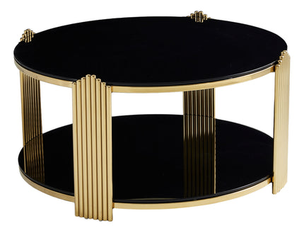 Round Table With Double Layer Storage