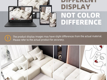 Modern Oversized Diy Combination Modular Sectional Sofa With Pillows