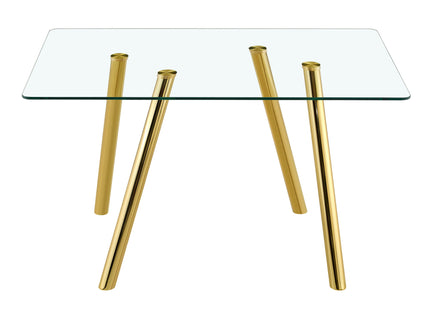 Rectangular Design Dining Table - Gold