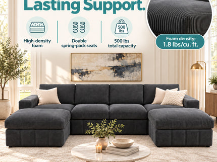 Modular Sectional Sofa, Reversible Set