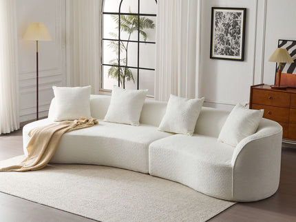 Elegant Curved Sectional Sofa With Full Foam Comfort