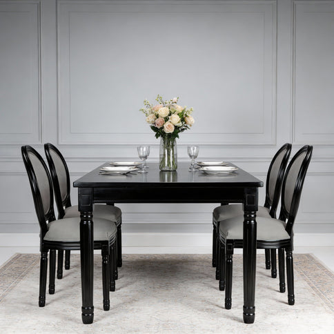 Upholstered & Round Back Dining Chairs (Set of 2)
