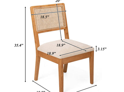 Compact Ergonomic Upholstered Side Chairs (Set of 2)