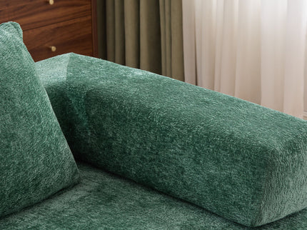 Convertible Floor Sofa Bed With Pillow Back Support Armrest