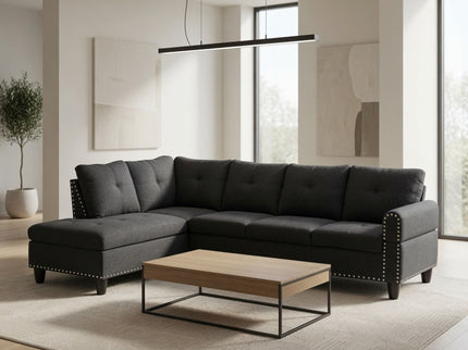 L - Shaped Sectional Sofa With Movable Left Chaise