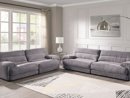 Cadenza - Corduroy 2 Piece Living Room Set - Gray